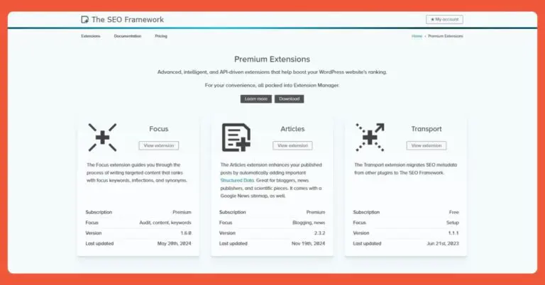 Best WordPress SEO Plugins - SEO Framework 3