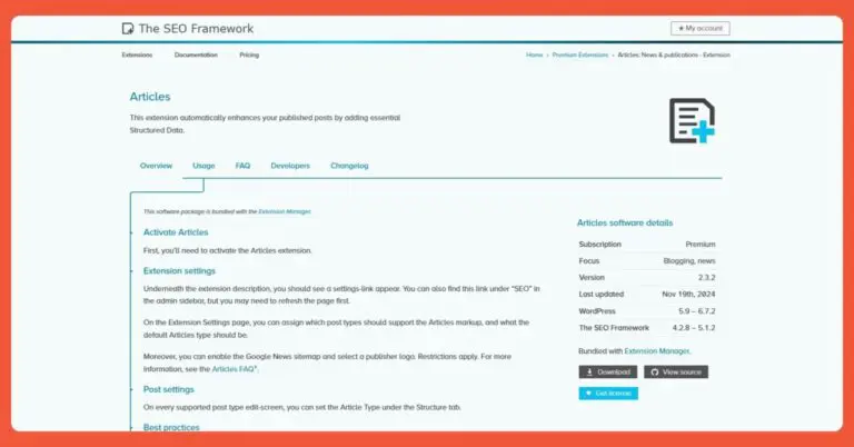 Best WordPress SEO Plugins - SEO Framework 5