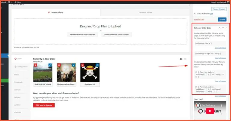 4 Best WordPress Slider Plugins for Your Website 6 Soliloquy Lite supports shortcodes for inserting slides into posts or pages.